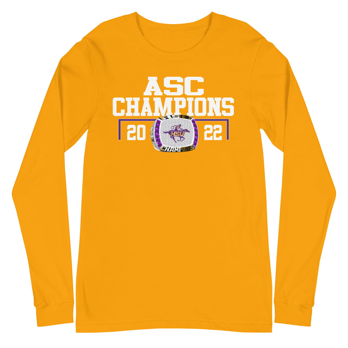 Hardin-Simmons University Men’s Tennis 2022 Silver Lasium ASC Championship Ring Unisex Long Sleeve Tee
