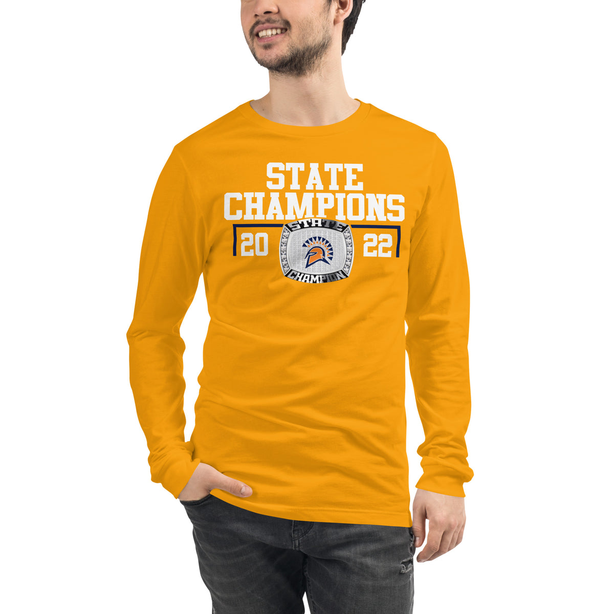 Seven Lakes High School 2022 Men’s Track and Field Championship Ring Unisex Long Sleeve Tee