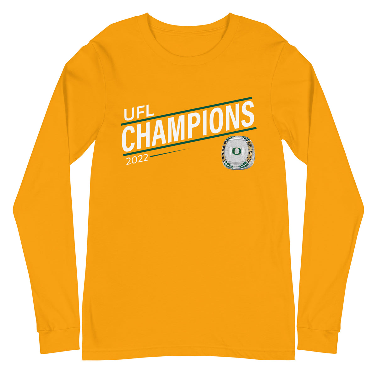 Motorcity Outlaws 2022 UFL Championship Ring Unisex Long Sleeve Tee