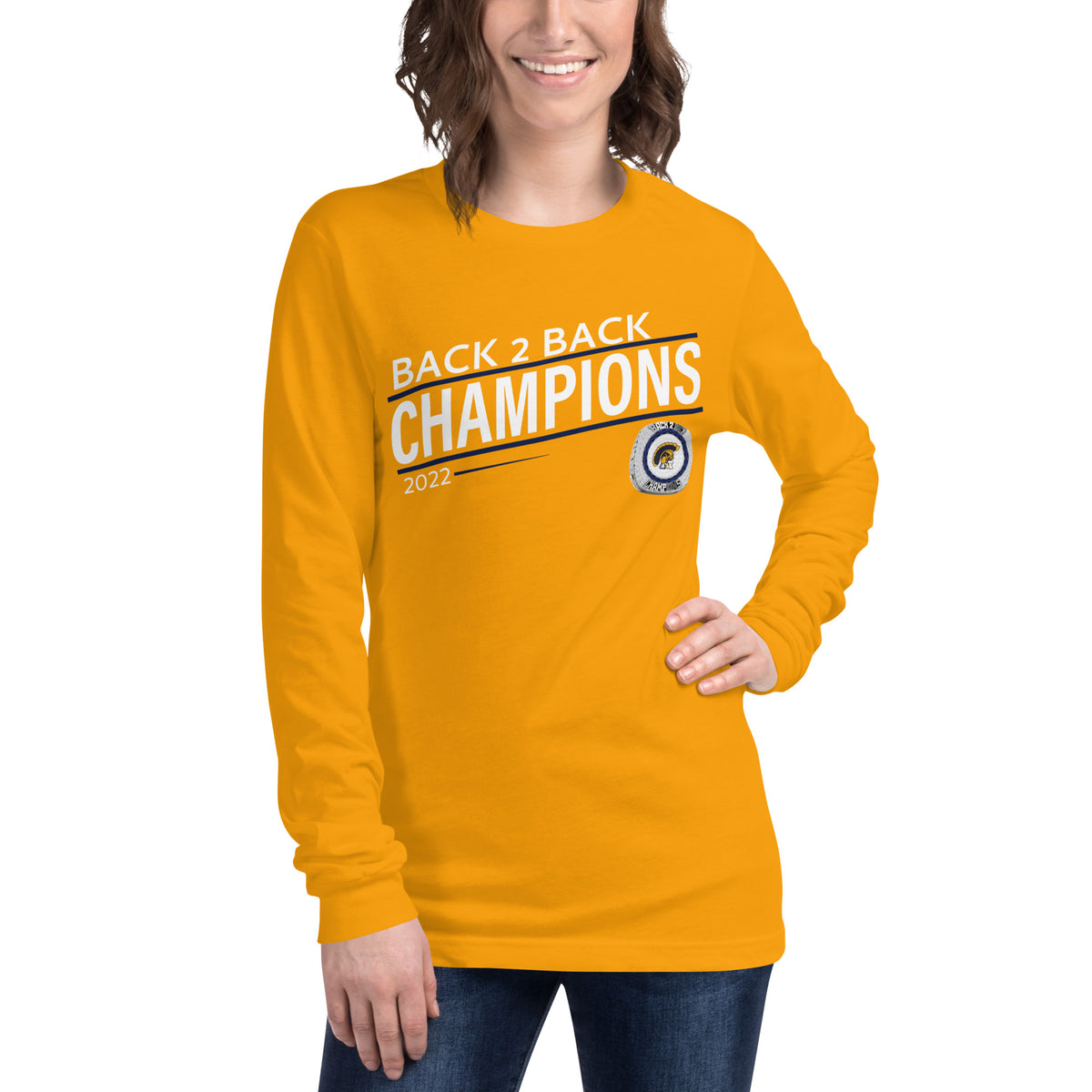 Weston High School 2022 Back 2 Back Championship Ring Unisex Long Sleeve Tee