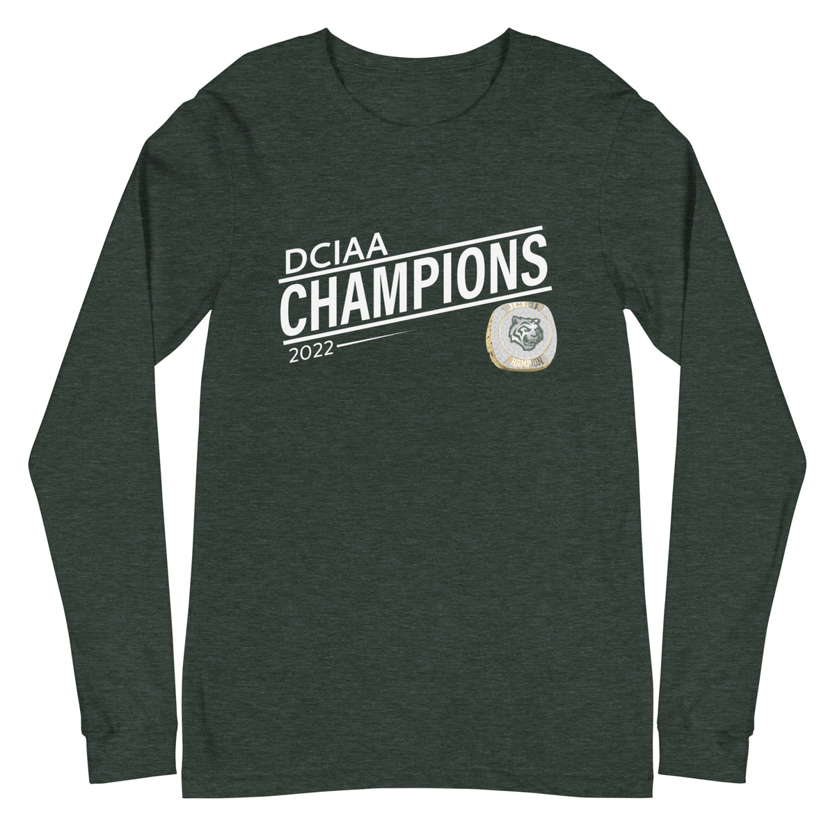 Jackson-Reed High School 2022 DCIAA Championship Ring Unisex Long Sleeve Tee
