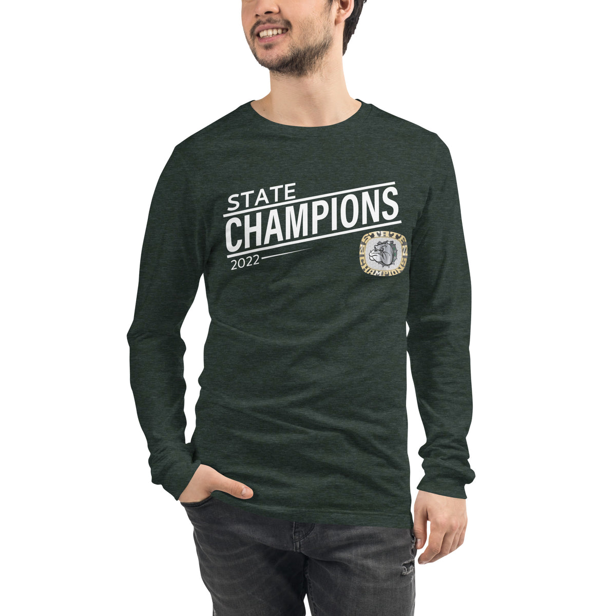 Melbourne High School Gold 2022 State Championship Ring Unisex Long Sleeve Tee