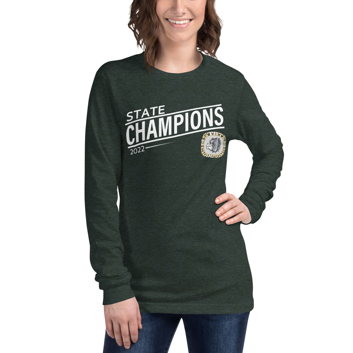 Melbourne High School Gold 2022 State Championship Ring Unisex Long Sleeve Tee