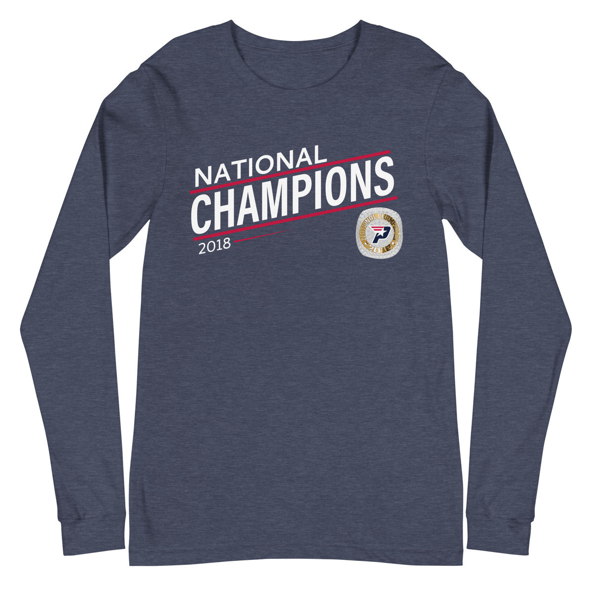 South Bay Patriots Red Line 2018 National Championship Ring  Unisex Long Sleeve Tee