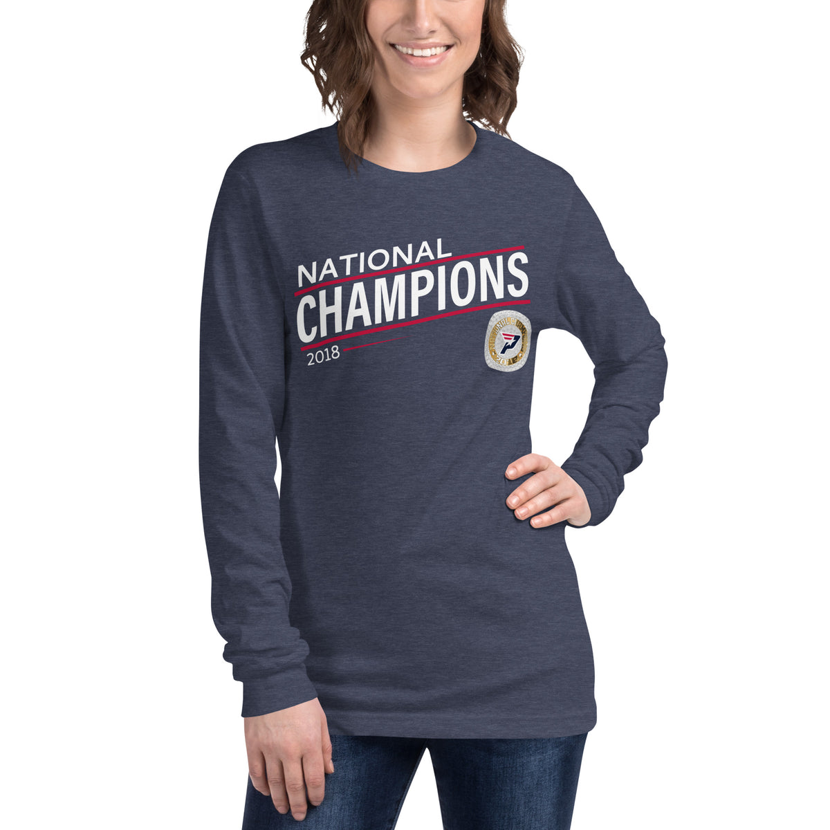 South Bay Patriots Red Line 2018 National Championship Ring  Unisex Long Sleeve Tee