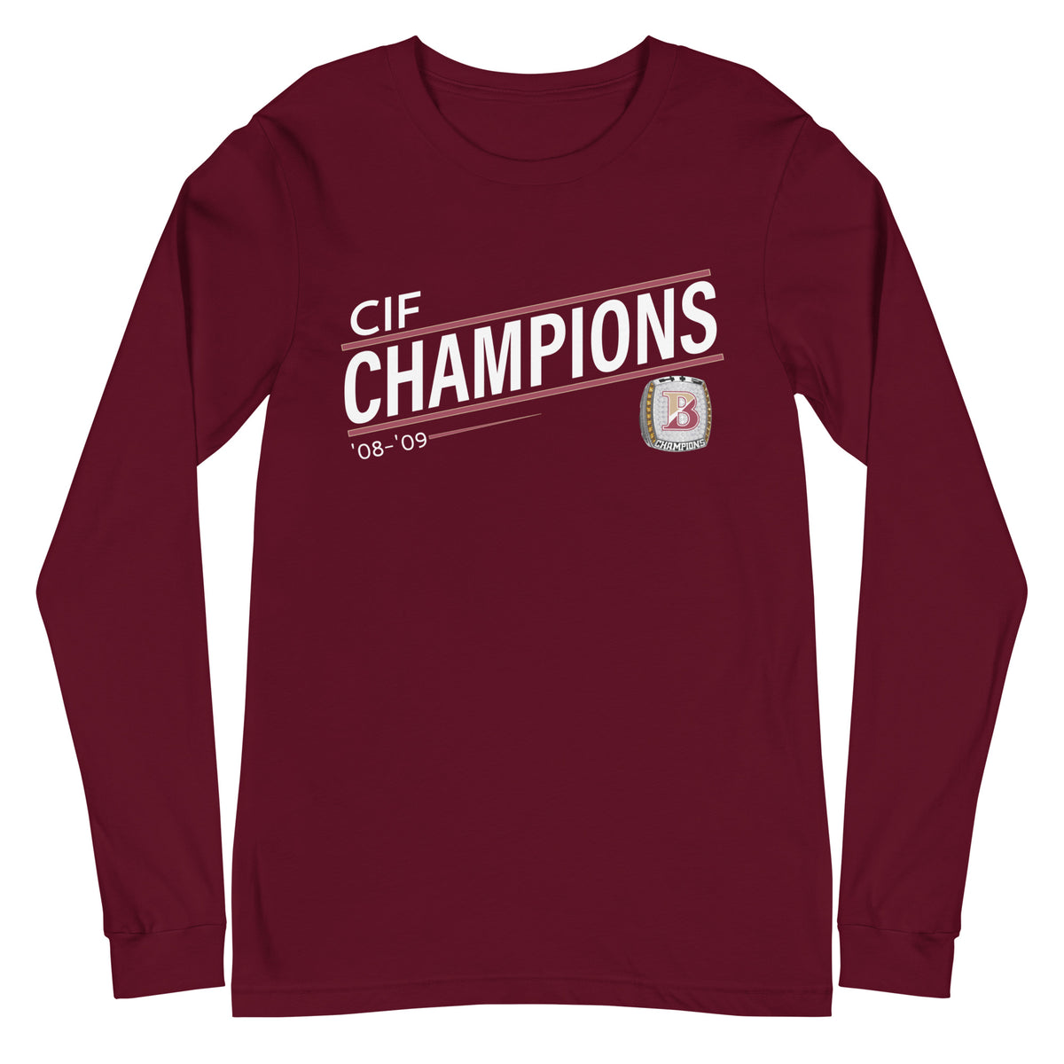 Jono Zissi ’08-’09 CIF Championship Ring Unisex Long Sleeve Tee