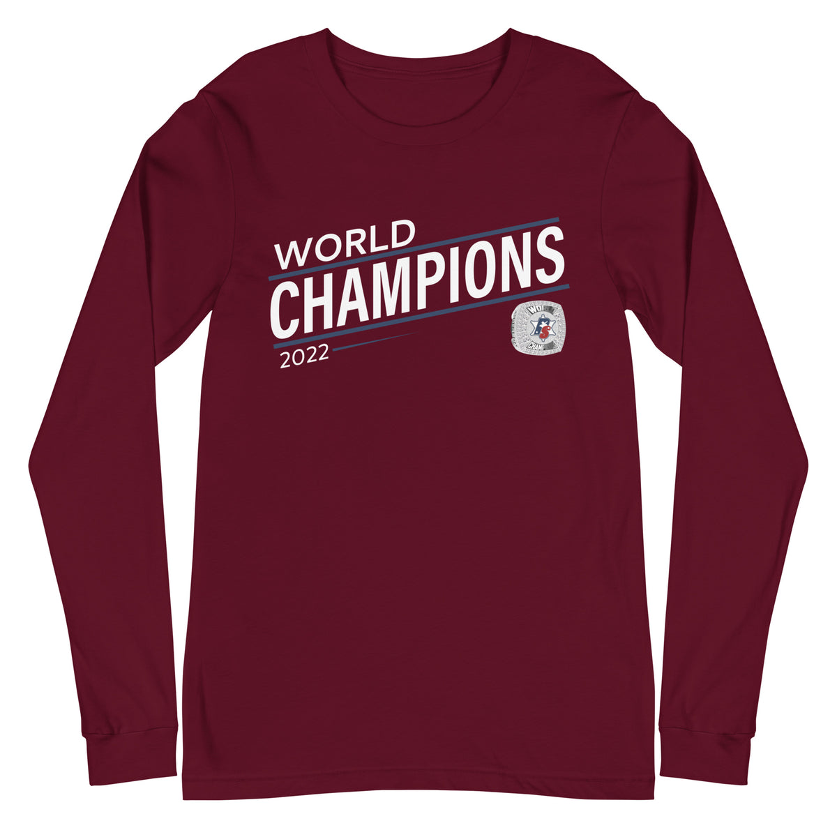 Police Softball Blue Line 2022 World Championship Ring Unisex Long Sleeve Tee