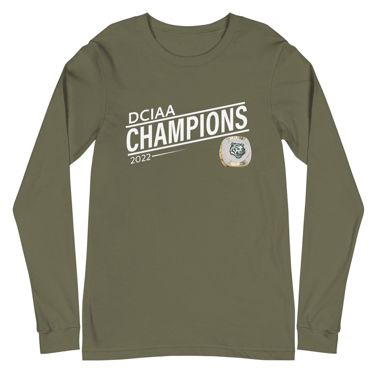 Jackson-Reed High School 2022 DCIAA Championship Ring Unisex Long Sleeve Tee