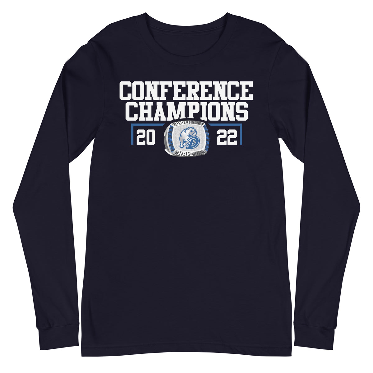 Drake University 2022 Conference Championship Ring Unisex Long Sleeve Tee