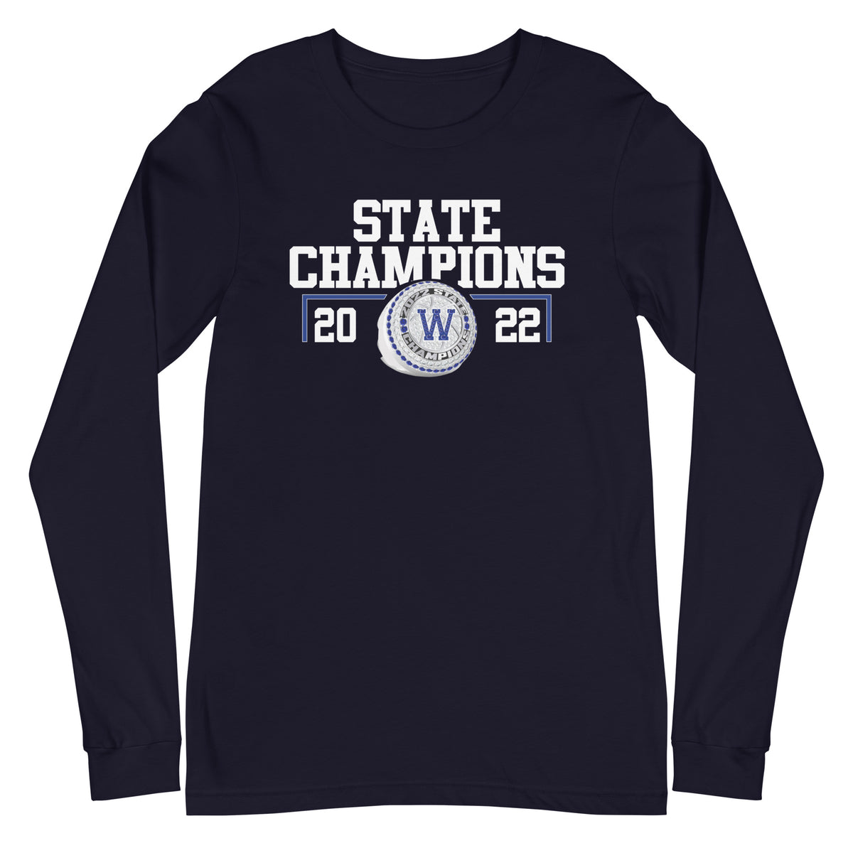 Westfield High School 2022 State Championship Ring Unisex Long Sleeve Tee