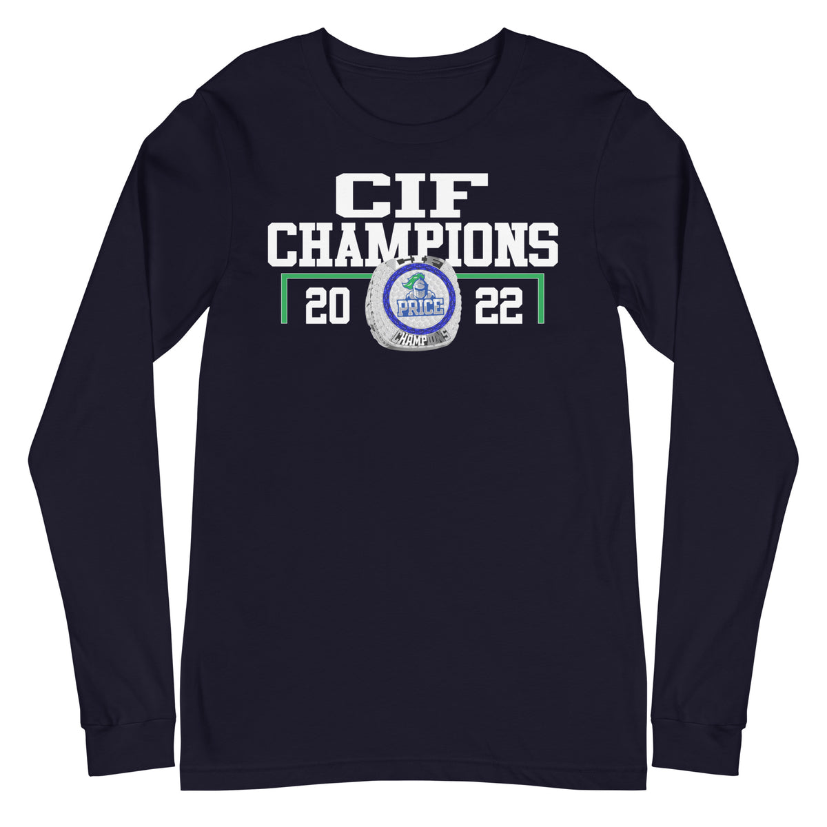 Frederick KC Price III Christian High School CIF Champions Unisex Long Sleeve Tee