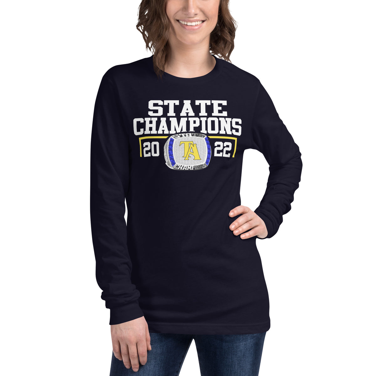 Tuscaloosa Academy Men’s Tennis 2022 State Championship Ring Unisex Long Sleeve Tee