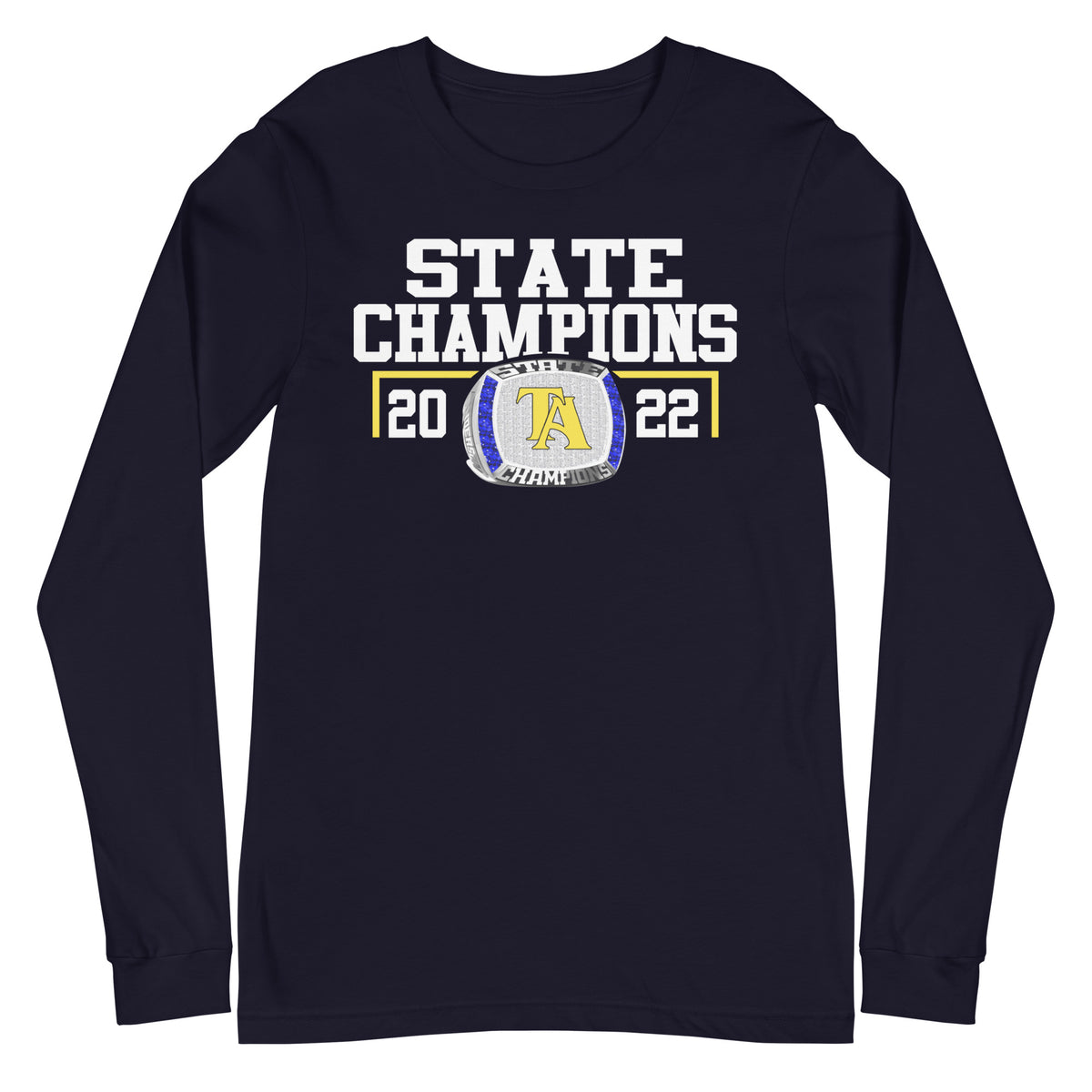 Tuscaloosa Academy Men’s Tennis 2022 State Championship Ring Unisex Long Sleeve Tee