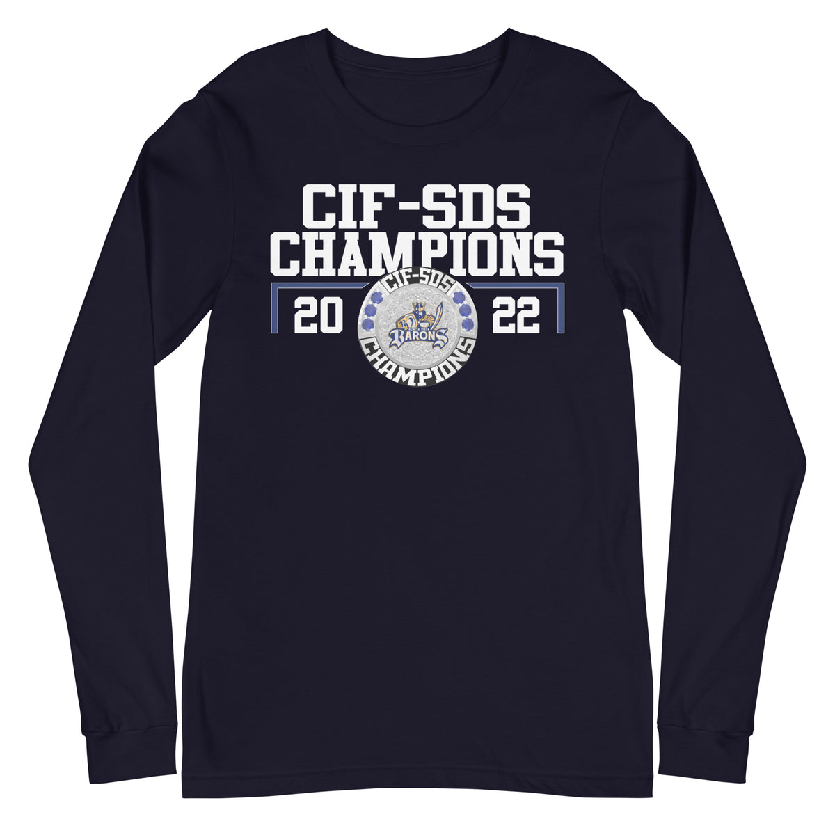 Bonita Vista Women’s Water Polo 2022 CIF-SDS Championship Ring Unisex Long Sleeve Tee
