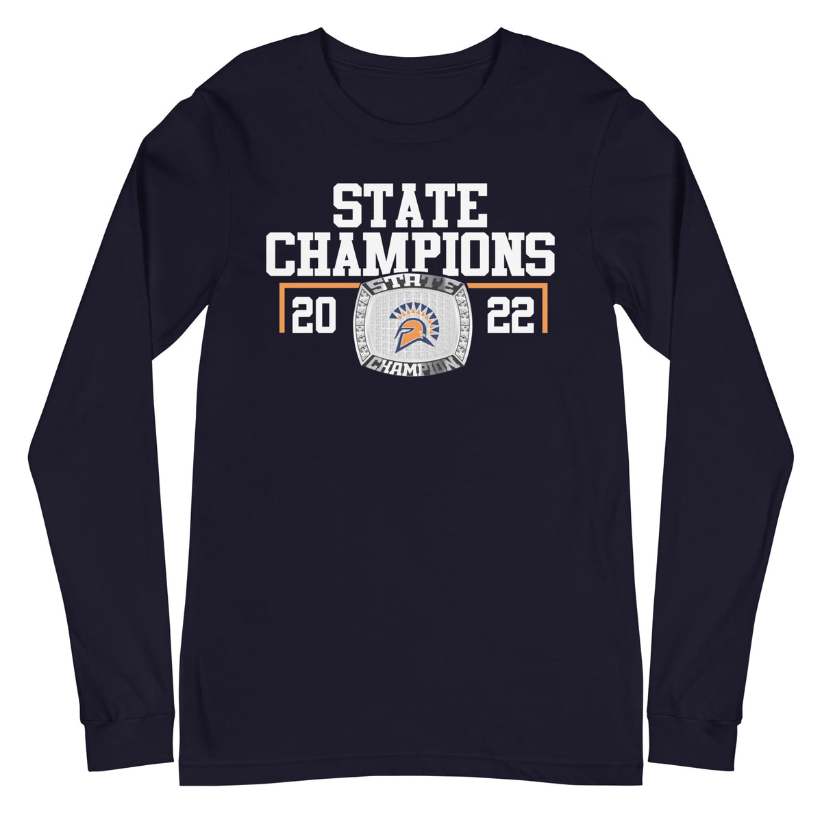Seven Lakes High School 2022 Men’s Track and Field Championship Ring Unisex Long Sleeve Tee