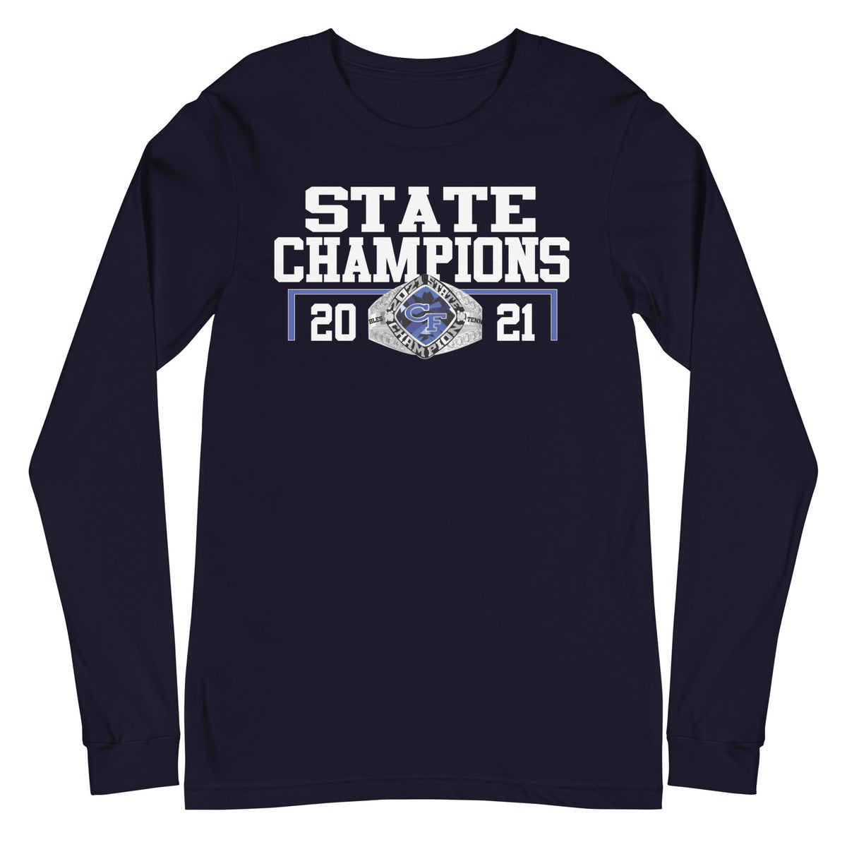 Cape Fear 2021 Women’s Tennis State Championship Ring Unisex Long Sleeve Tee