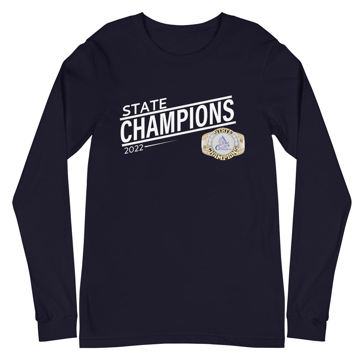 Christ the King Crusaders 2022 State Championship Ring Unisex Long Sleeve Tee
