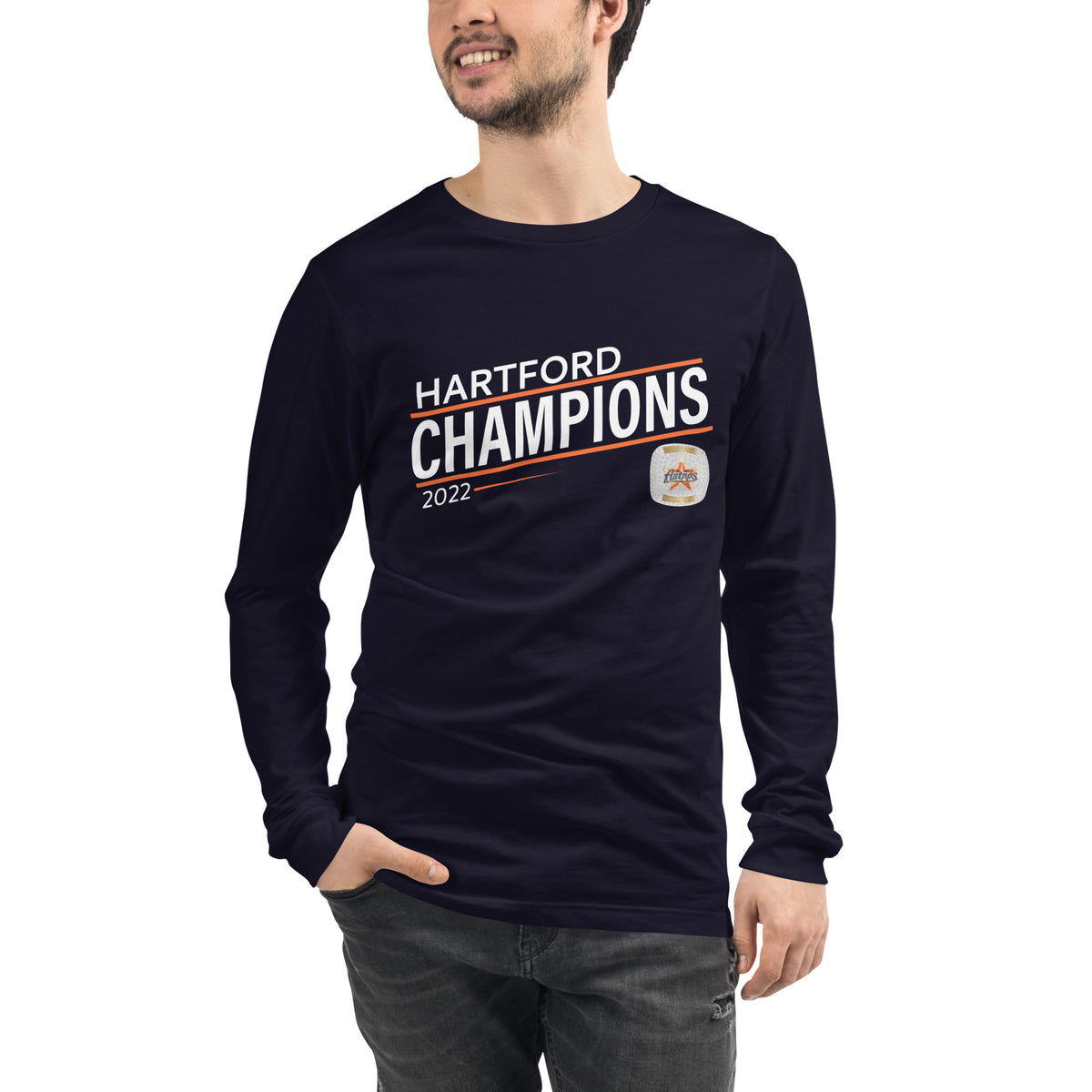 Old Timers Baseball 2022 Hartford Champions Ring Unisex Long Sleeve Tee