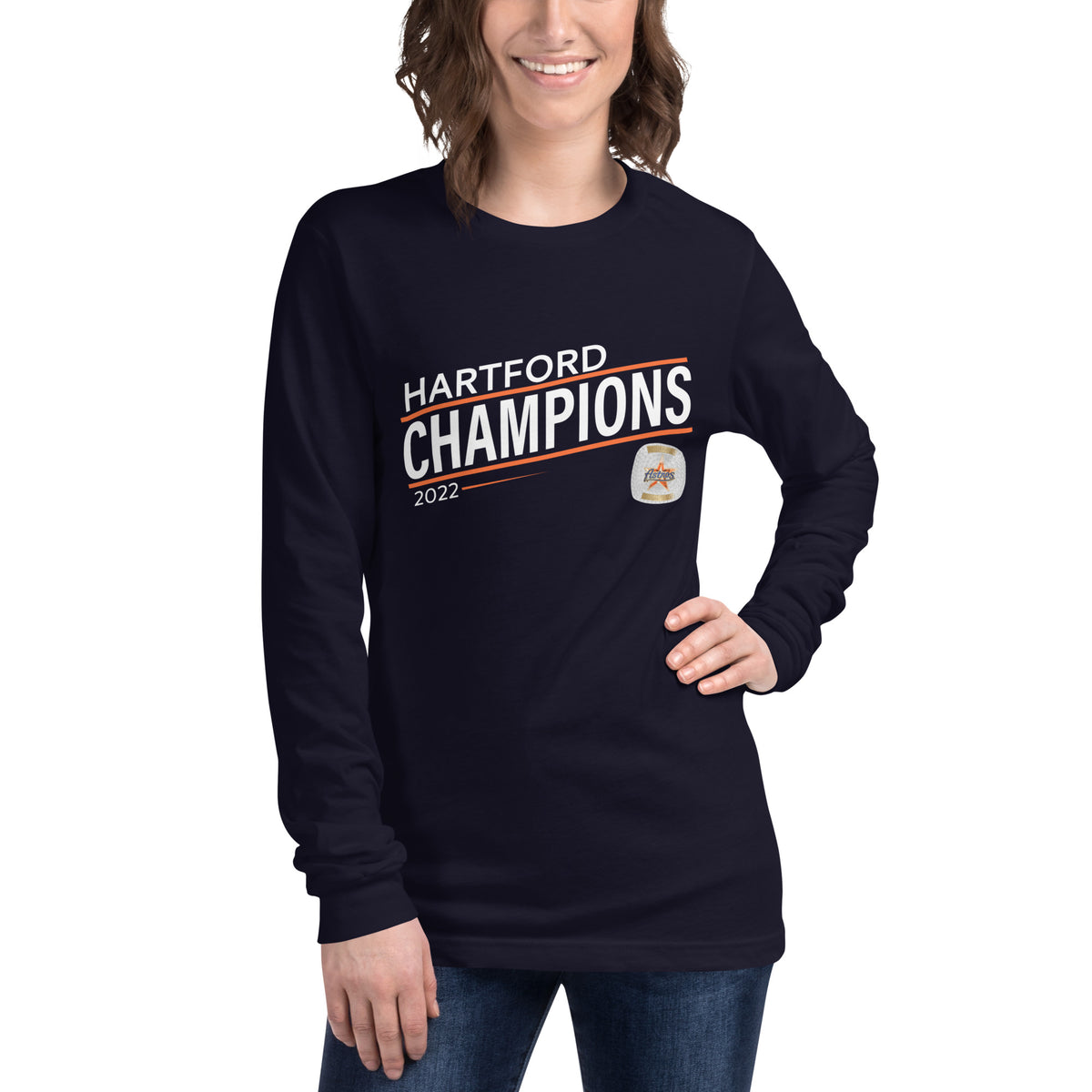 Old Timers Baseball 2022 Hartford Champions Ring Unisex Long Sleeve Tee