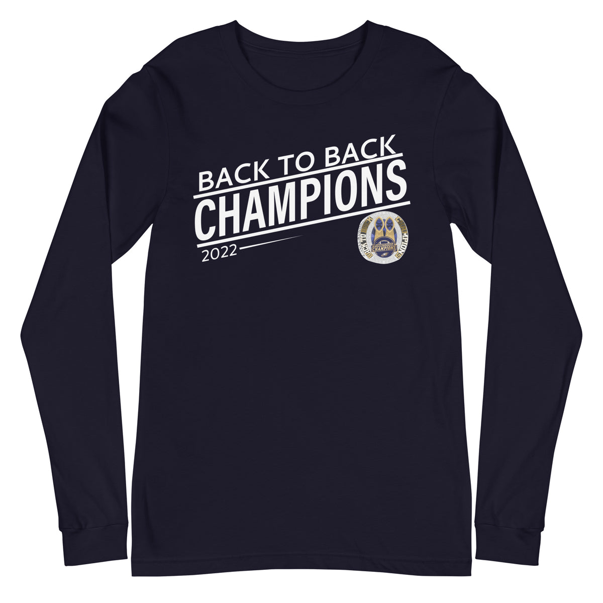 Long Island Eagles Back-To-Back Champions Unisex Long Sleeve Tee