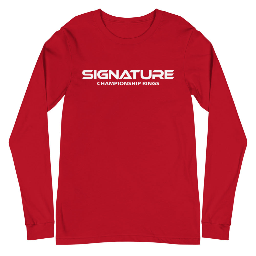 Signature White Logo Unisex Long Sleeve Tee