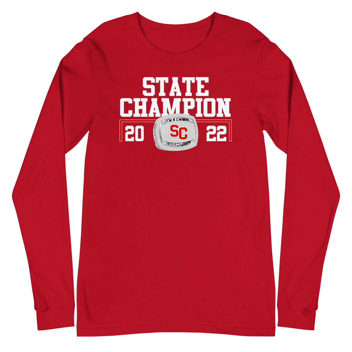 Social Circle High School Wrestling 2022 State Championship Ring Unisex Long Sleeve Tee