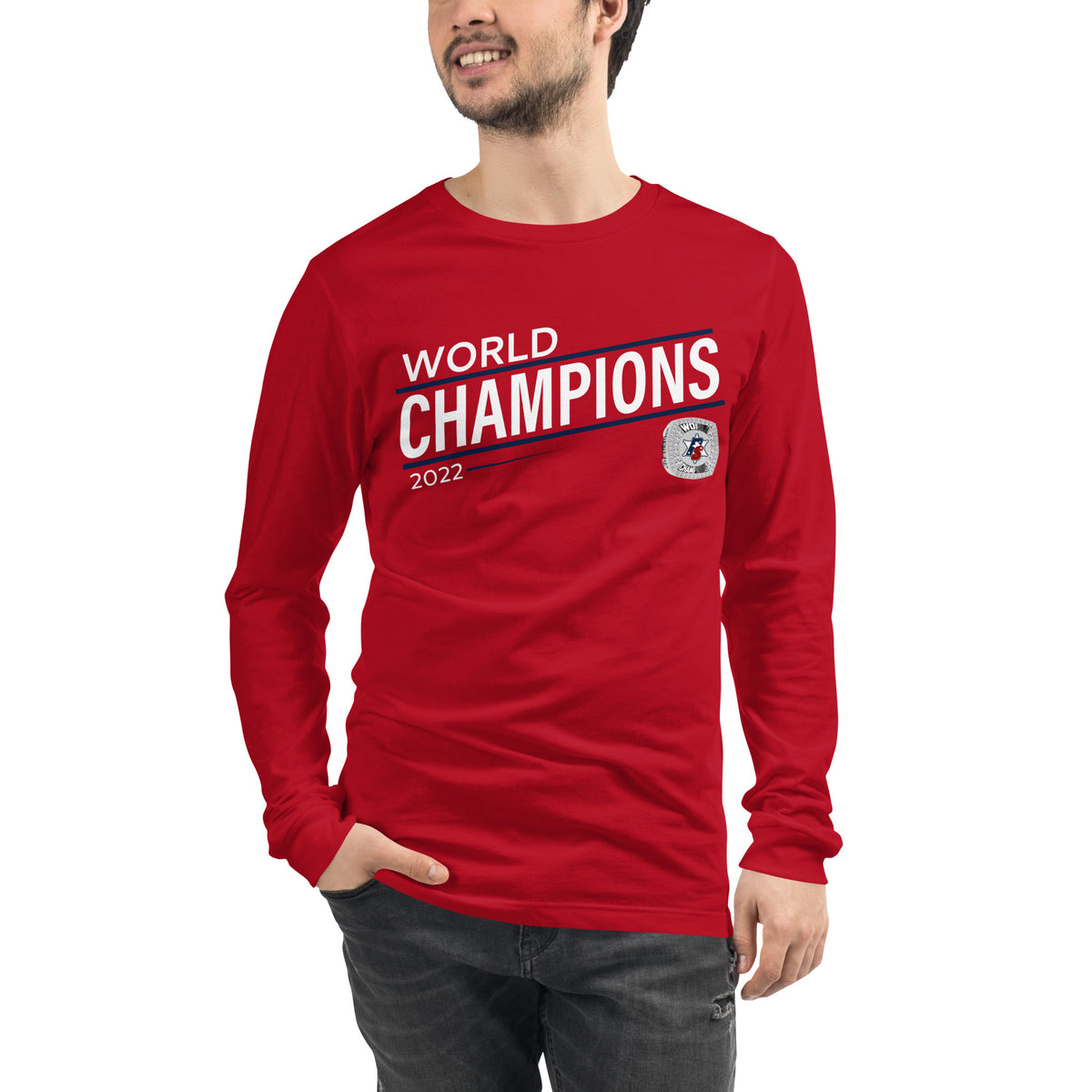 Police Softball Blue Line 2022 World Championship Ring Unisex Long Sleeve Tee