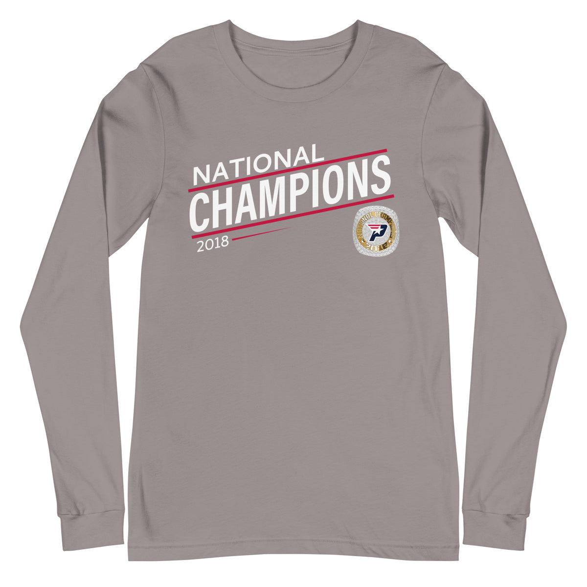 South Bay Patriots Red Line 2018 National Championship Ring  Unisex Long Sleeve Tee