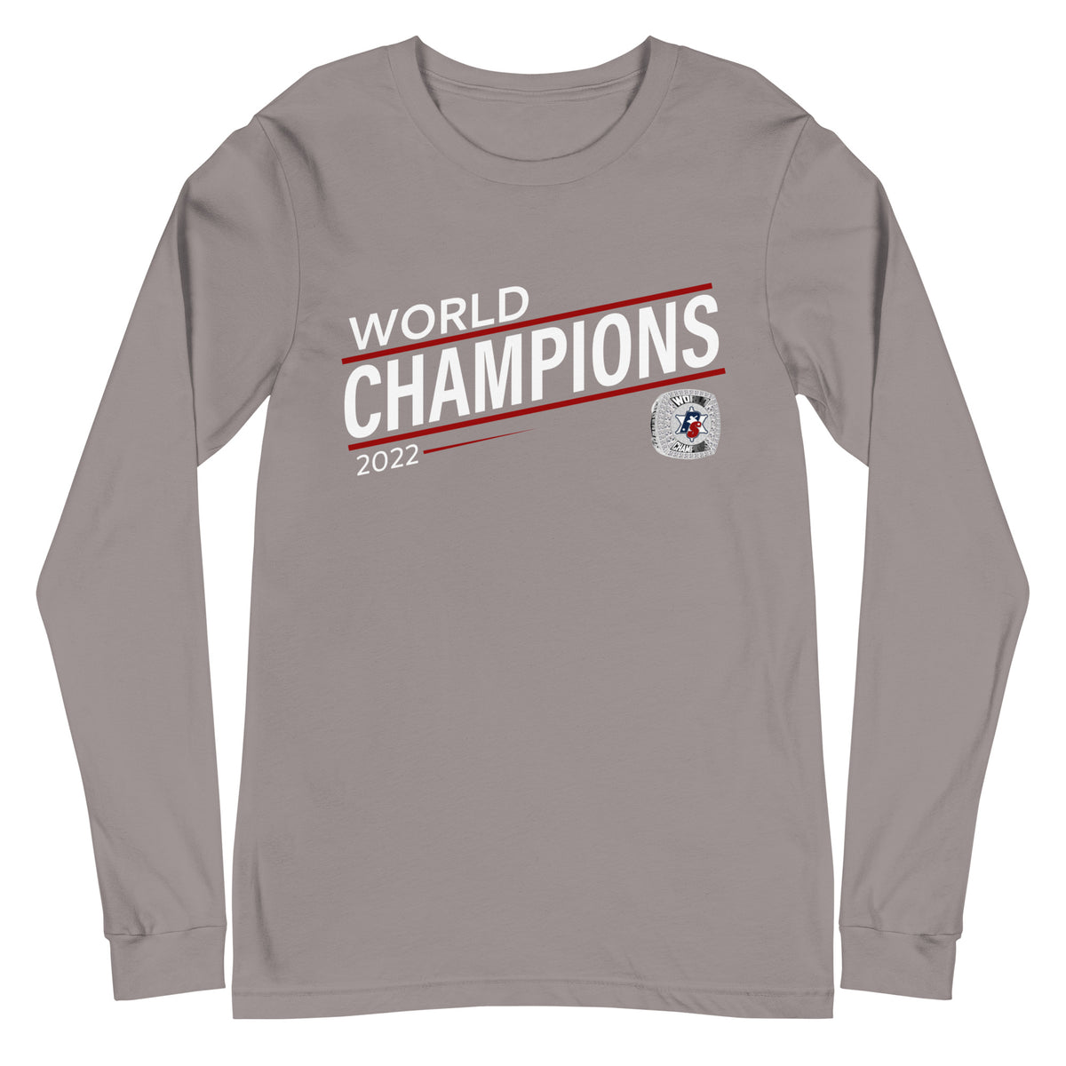 Police Softball Red Line 2022 World Championship Ring Unisex Long Sleeve Tee