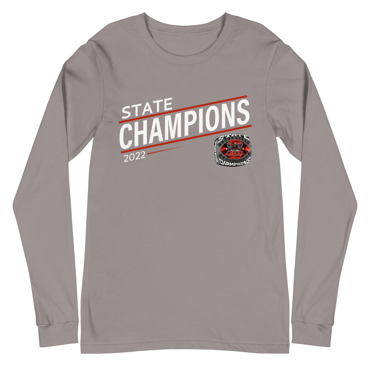 Oklahoma Union High School 2022 State Championship Ring  Unisex Long Sleeve Tee