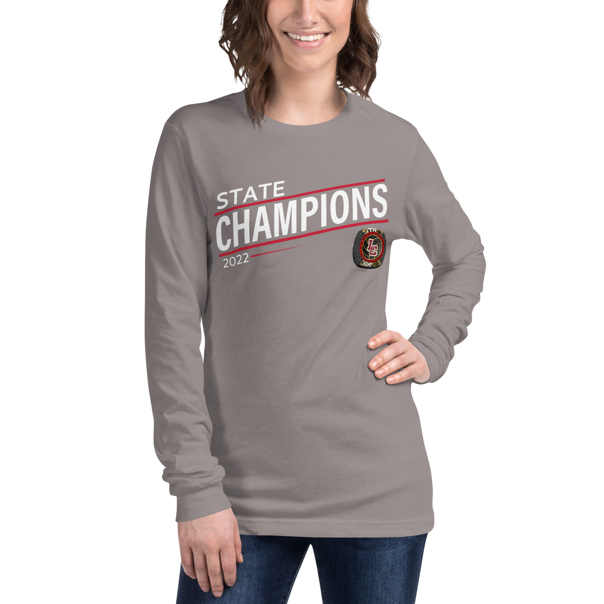 Lincoln Christian High School 2022 State Championship Ring Unisex Long Sleeve Tee