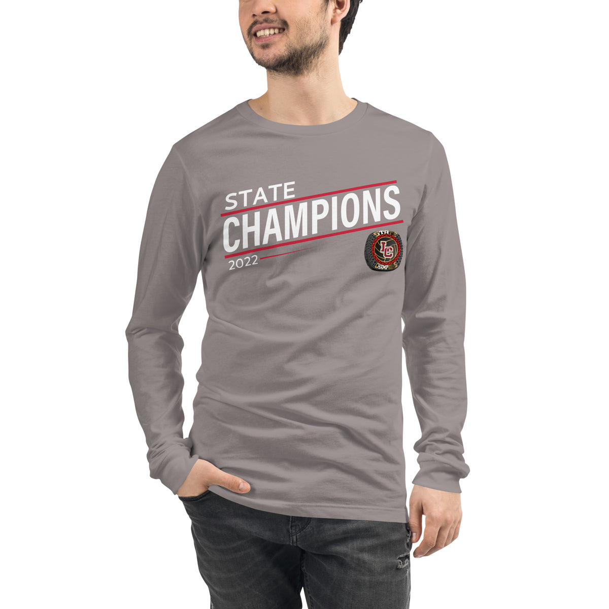 Lincoln Christian High School 2022 State Championship Ring Unisex Long Sleeve Tee