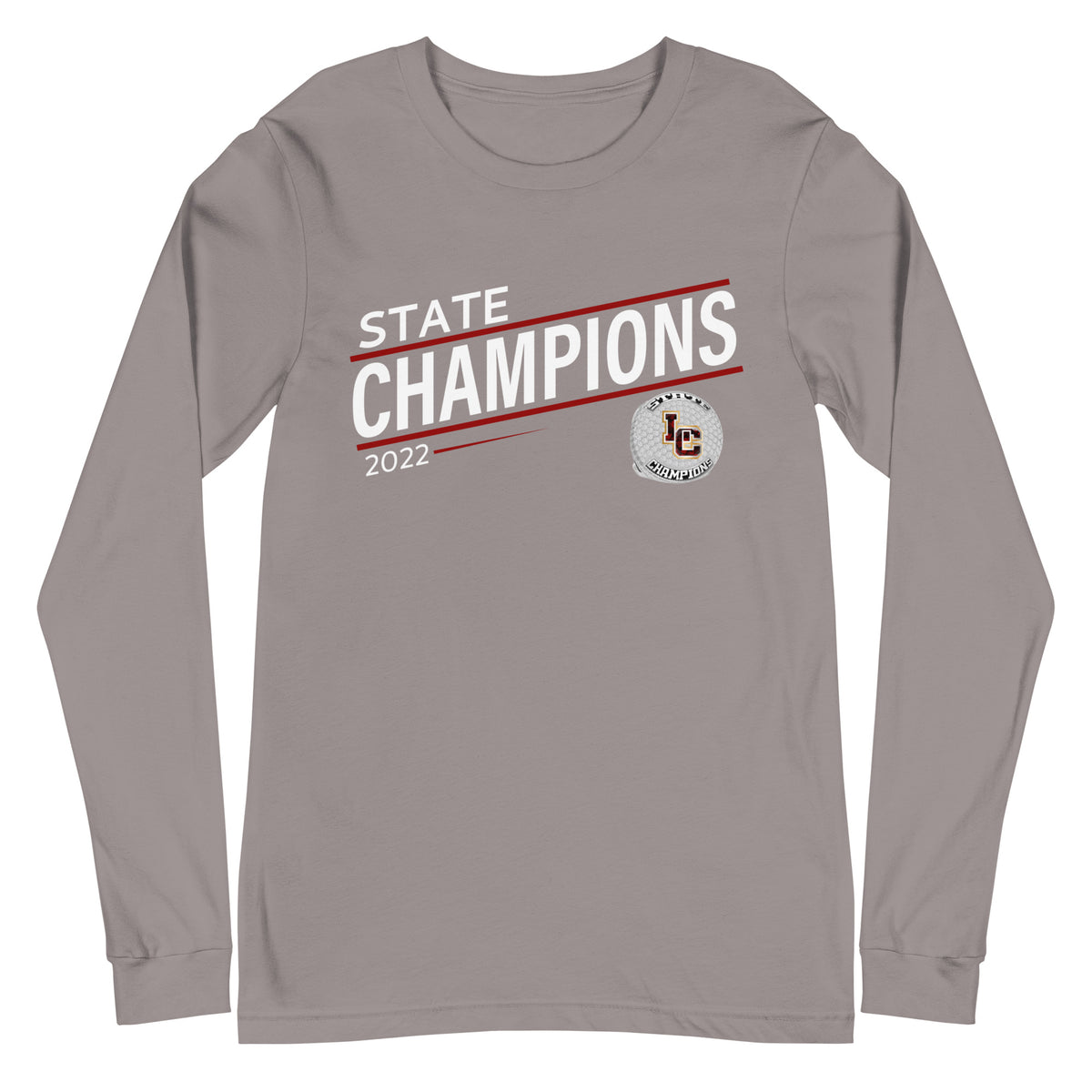 Lincoln Christian Coed Cross Country 2022 State Championship Ring Unisex Long Sleeve Tee