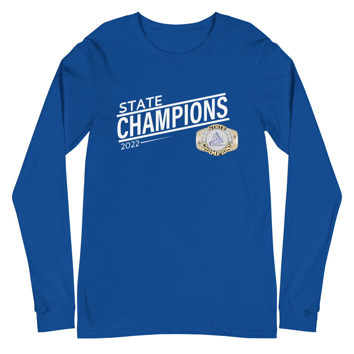 Christ the King Crusaders 2022 State Championship Ring Unisex Long Sleeve Tee
