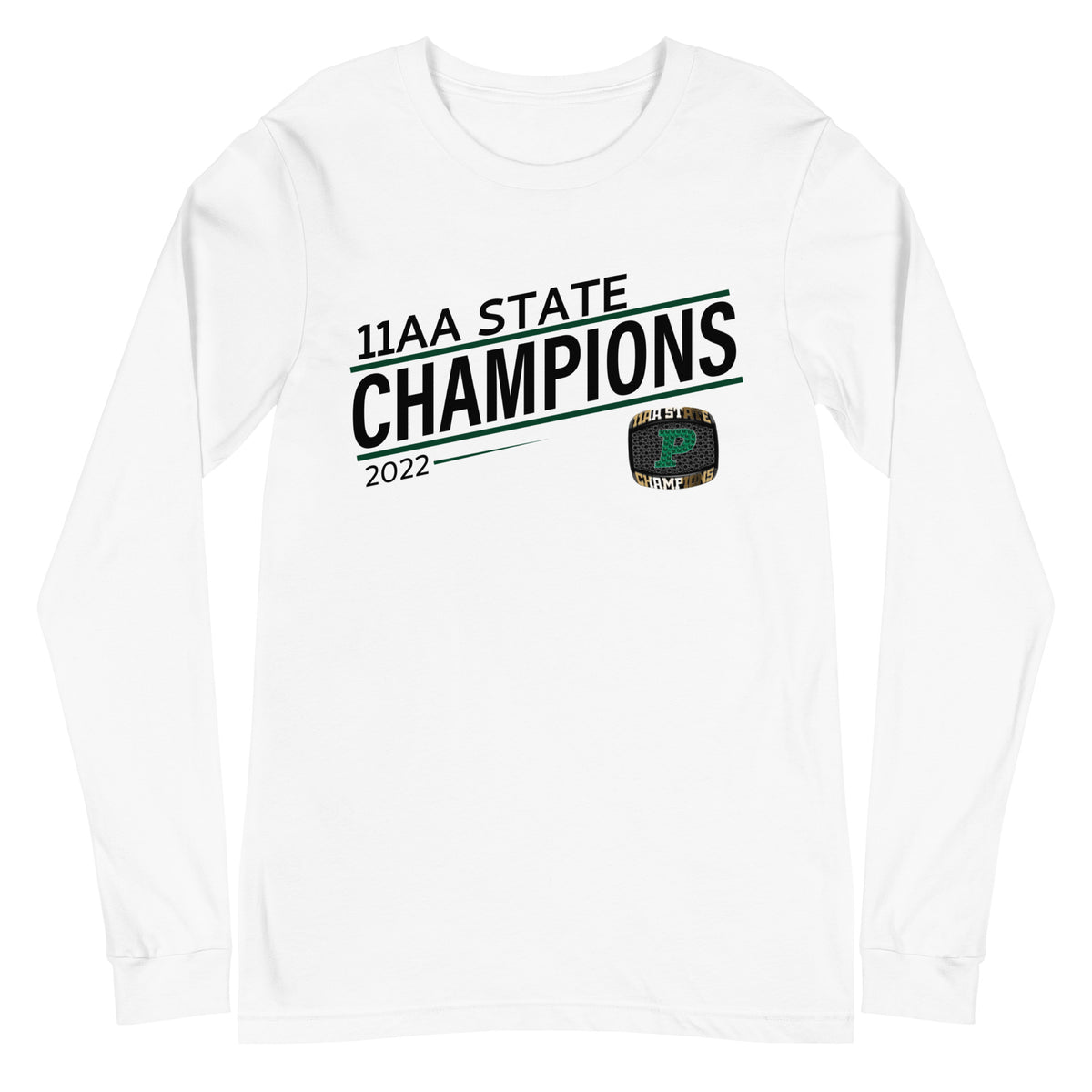 Theodore F Riggs High School 2022 11AA State Championship Ring Unisex Long Sleeve Tee