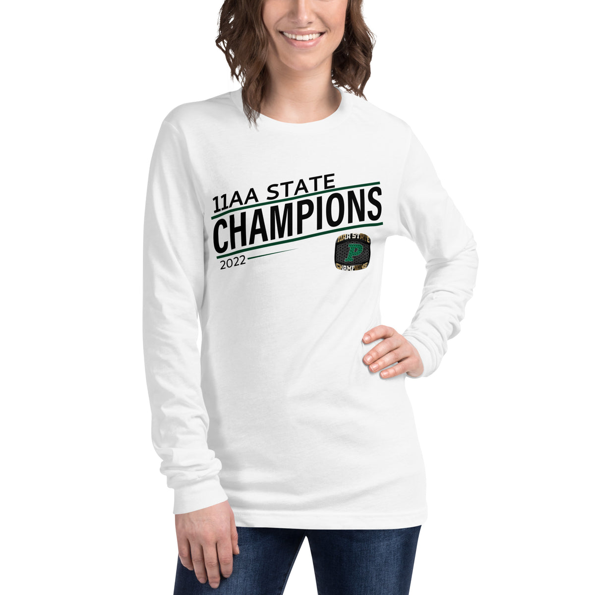 Theodore F Riggs High School 2022 11AA State Championship Ring Unisex Long Sleeve Tee