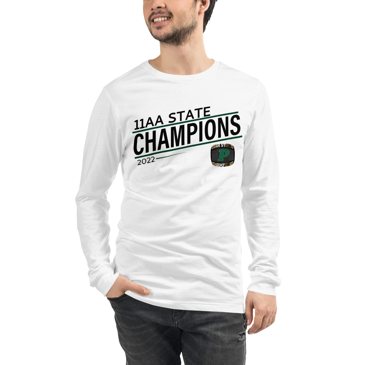Theodore F Riggs High School 2022 11AA State Championship Ring Unisex Long Sleeve Tee