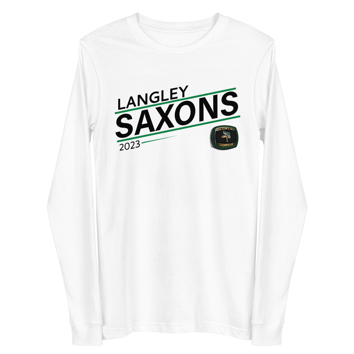 Langley Saxon Ice Hockey Hockey -Men's 2023 Unisex Long Sleeve Tee