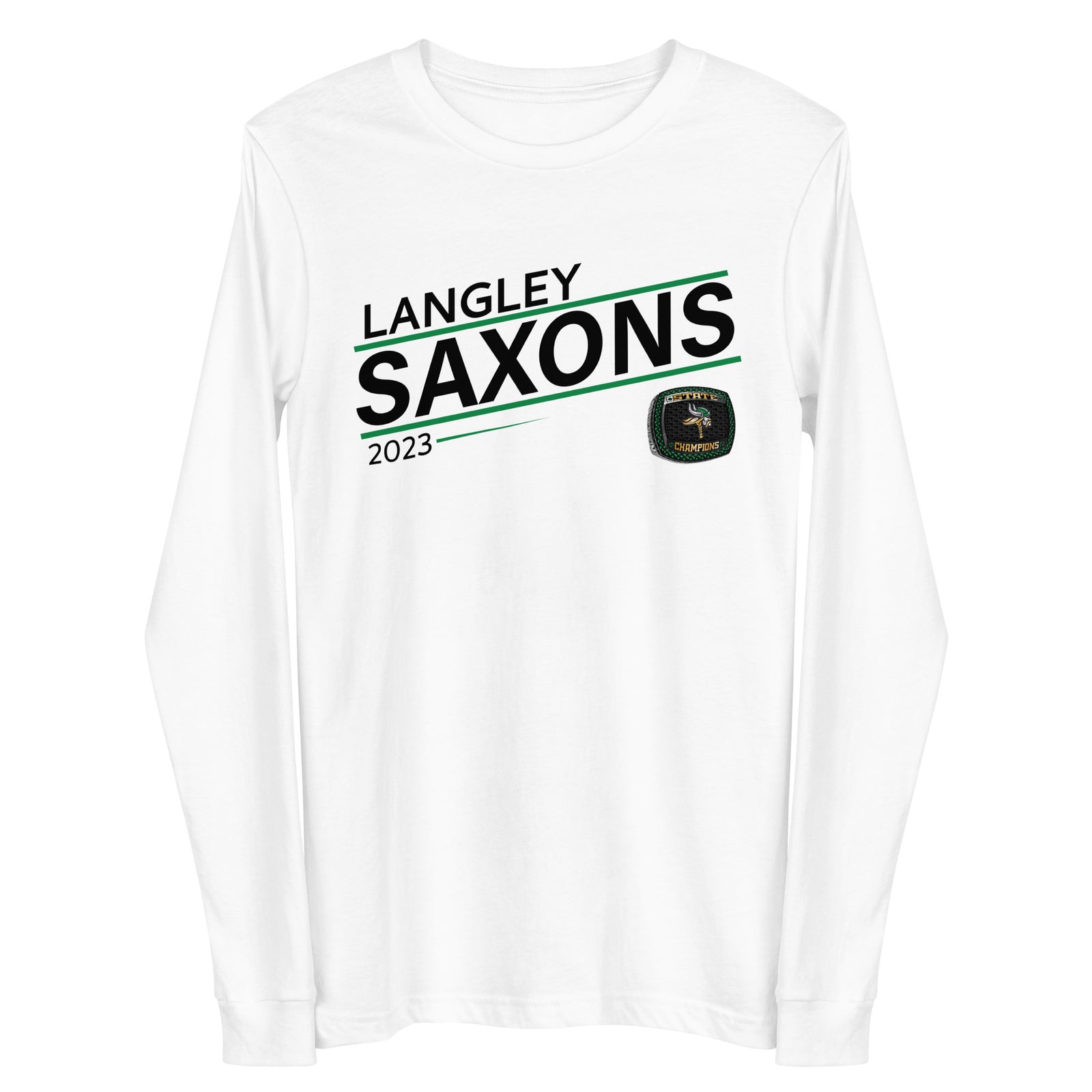 Langley Saxon Ice Hockey Hockey -Men's 2023 Unisex Long Sleeve Tee