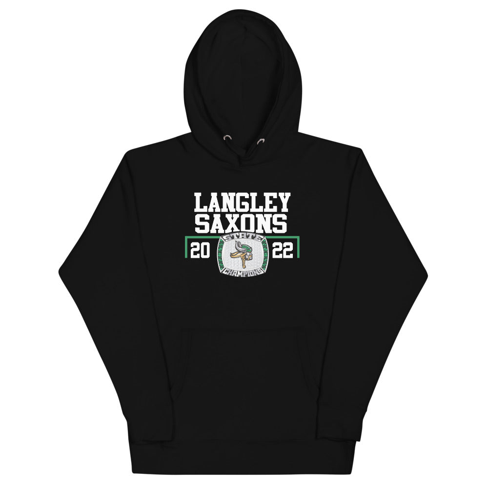 Langley Saxon Ice Hockey Championship Ring Unisex Hoodie