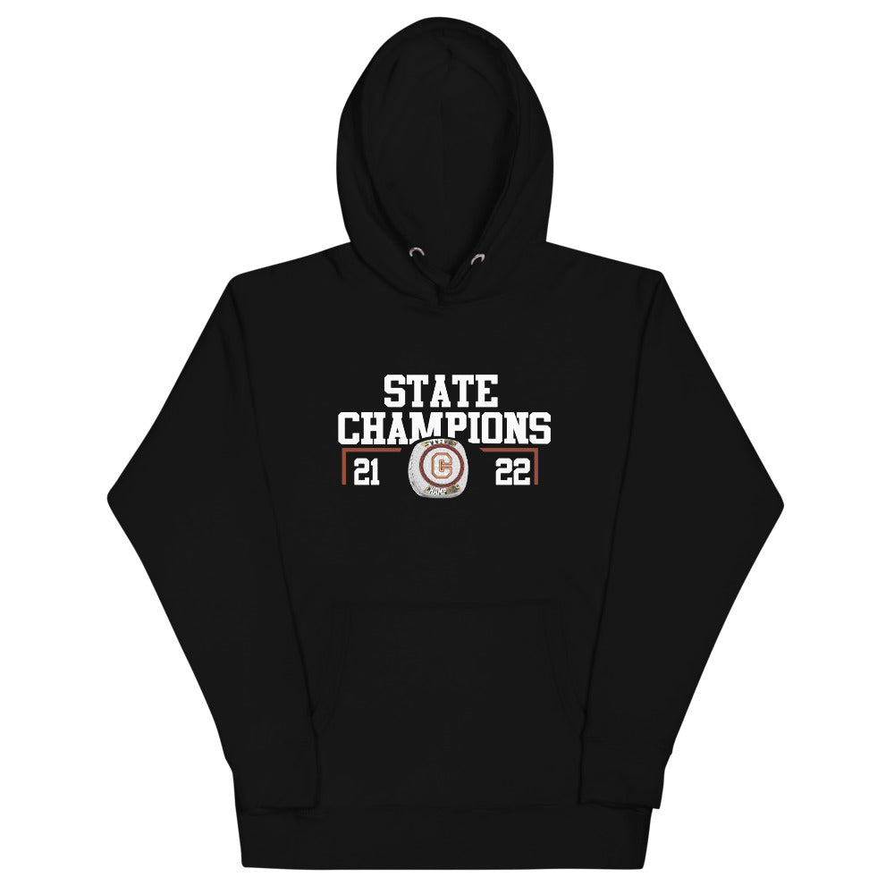 Capital Cougarettes '21 - '22 State Championship Ring Unisex Hoodie