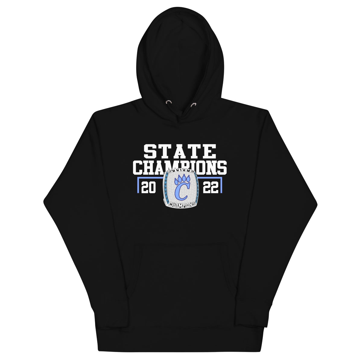 Chesapeake High School 2022 State Championship Style Ring Unisex Hoodie