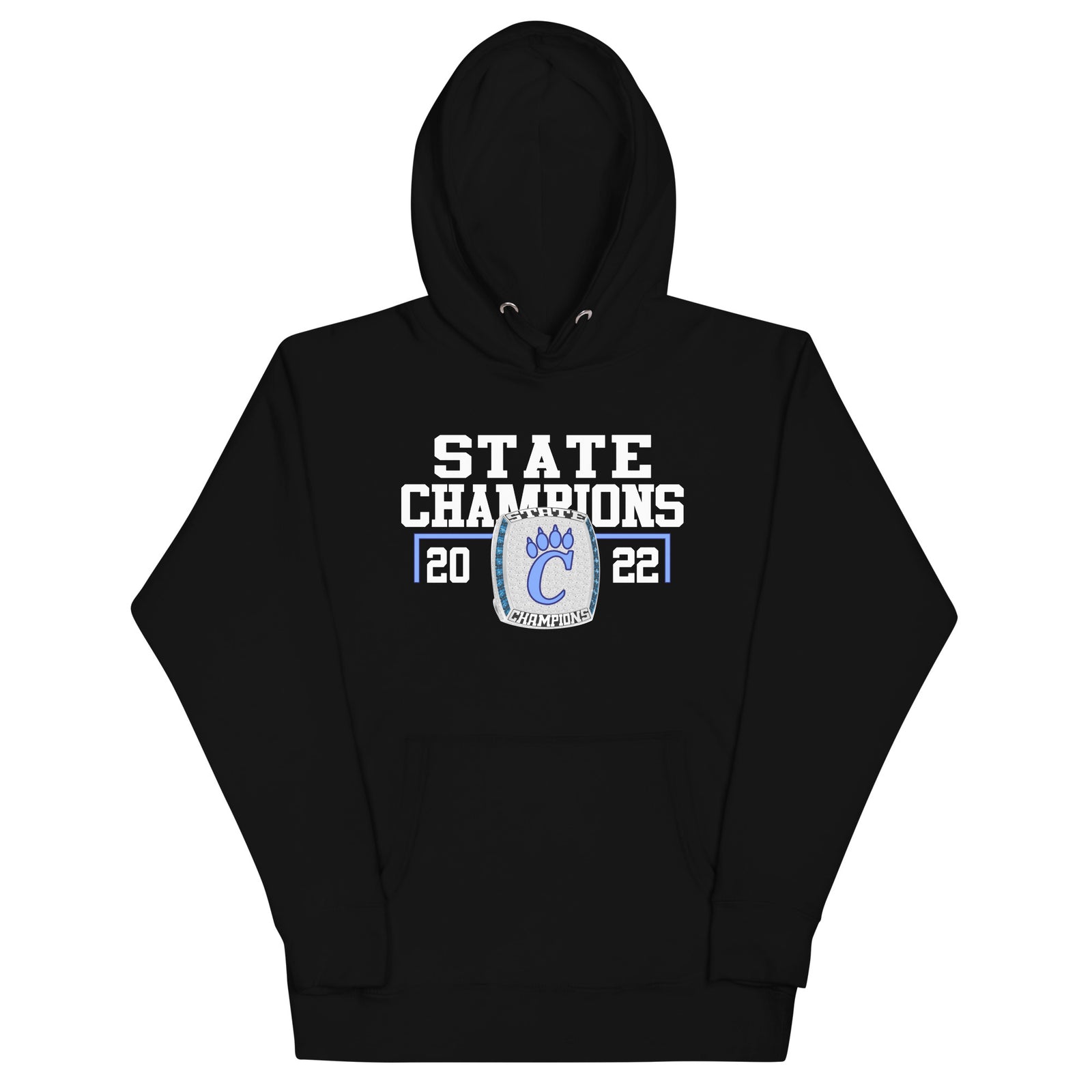 Chesapeake High School 2022 State Championship Style Ring Unisex Hoodie