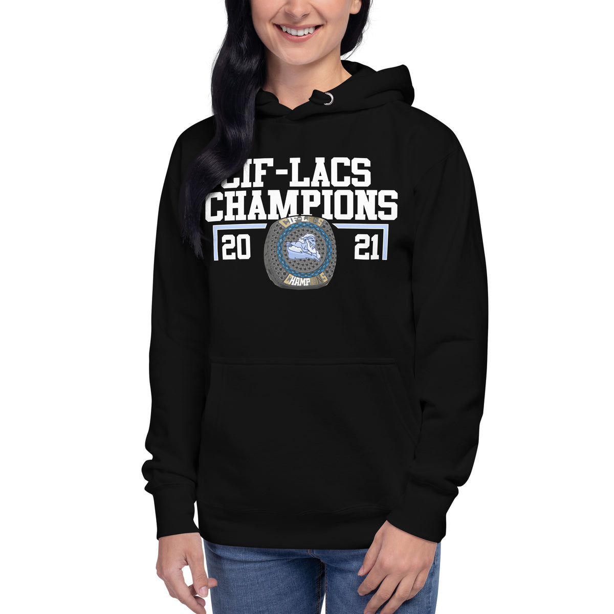 Alliance Marc &amp; Eva Stern Math and Science School 2021 CIF-LACS Championship Ring Unisex Hoodie