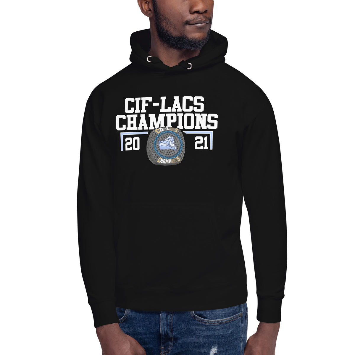 Alliance Marc &amp; Eva Stern Math and Science School 2021 CIF-LACS Championship Ring Unisex Hoodie