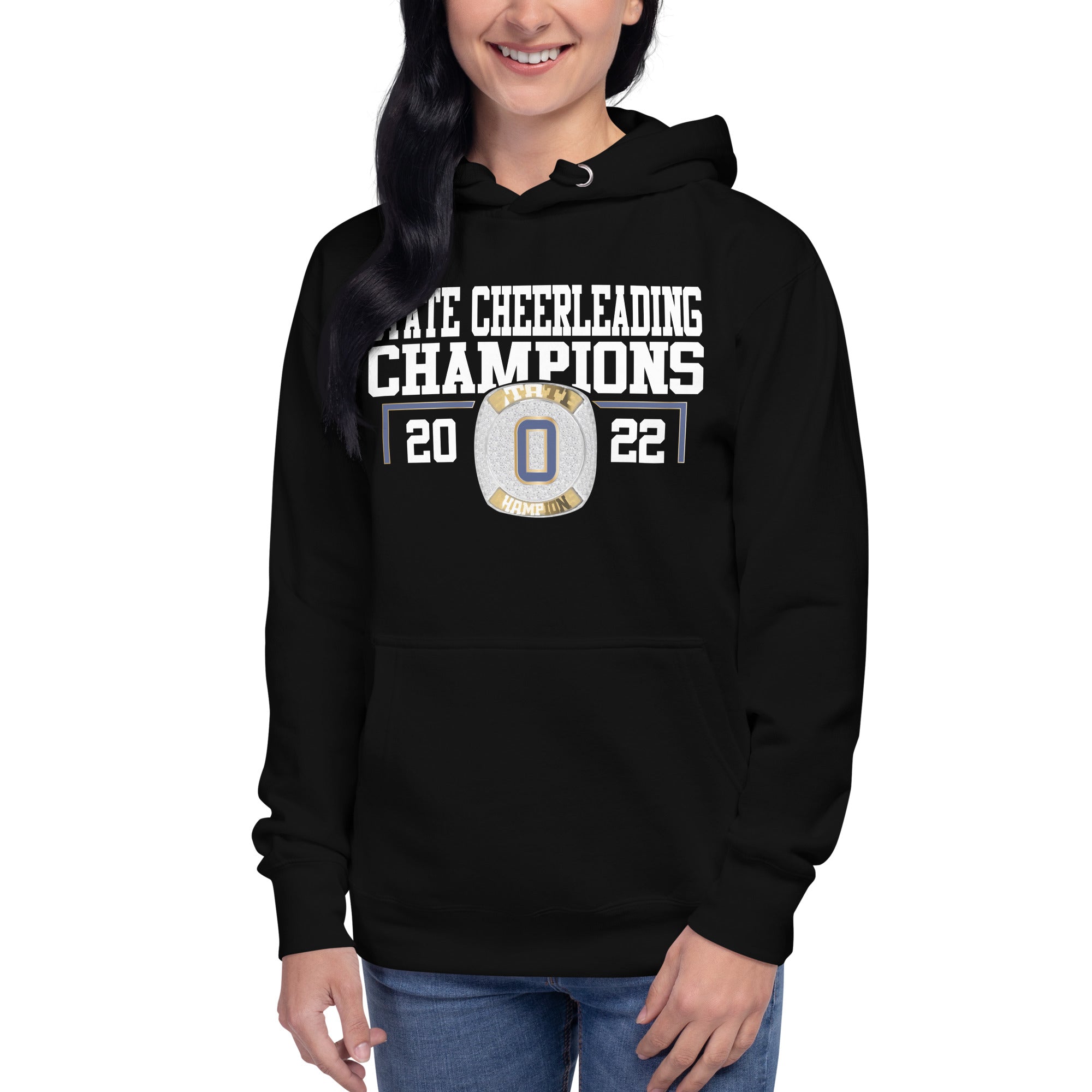Olentangy High School 2022 Cheer State Championship Ring  Unisex Hoodie