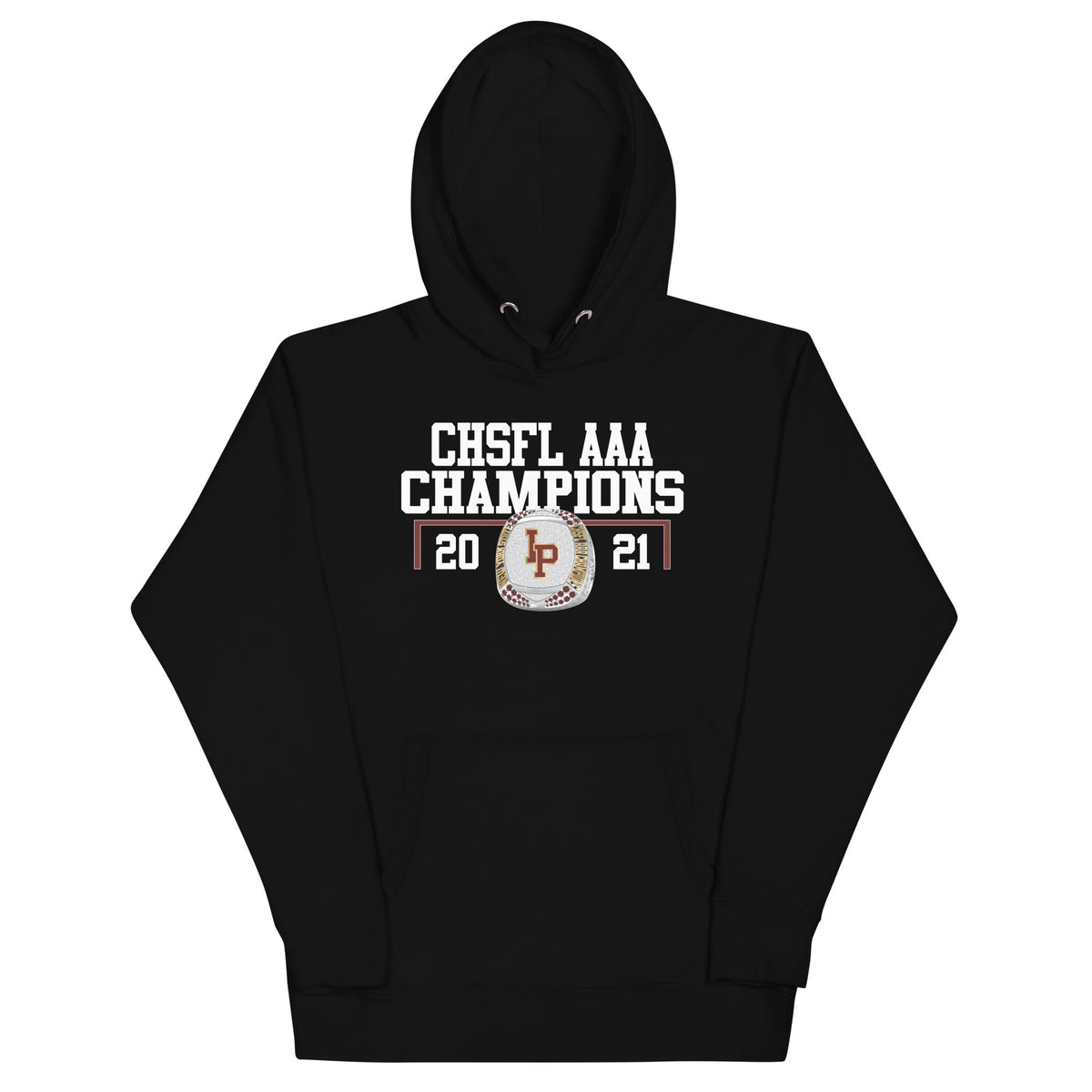 Iona Prep 2021 Football Championship Ring Unisex Hoodie