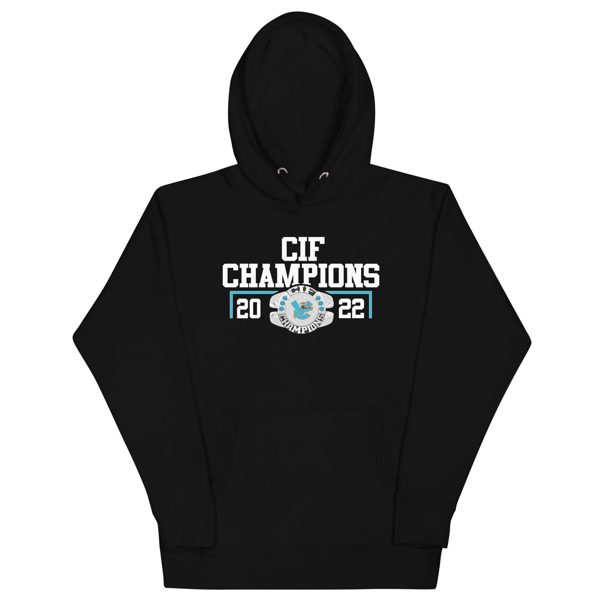 Valley Center High School Track &amp; Field Silver Lasium 2022 CIF Championship Ring Unisex Hoodie