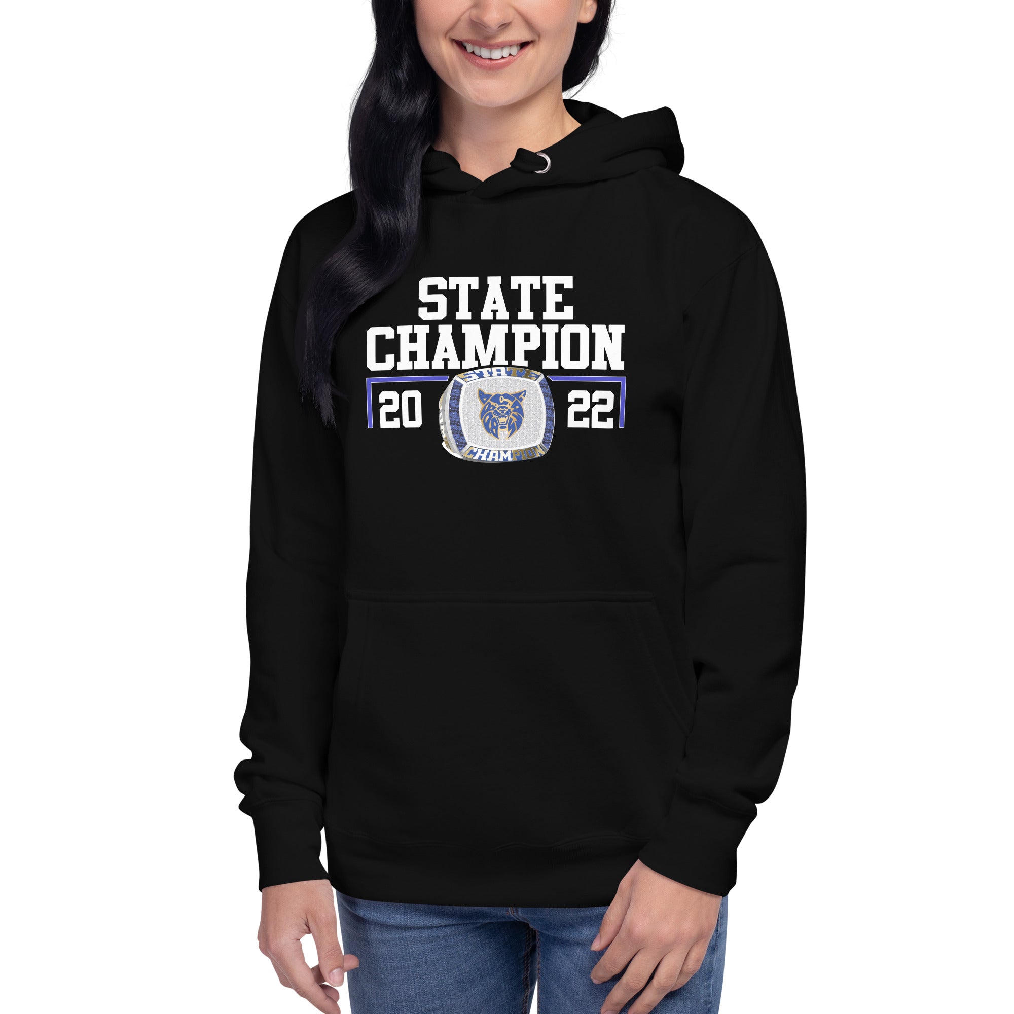 Benton Community High School Wrestling 2022 State Championship Ring Unisex Hoodie