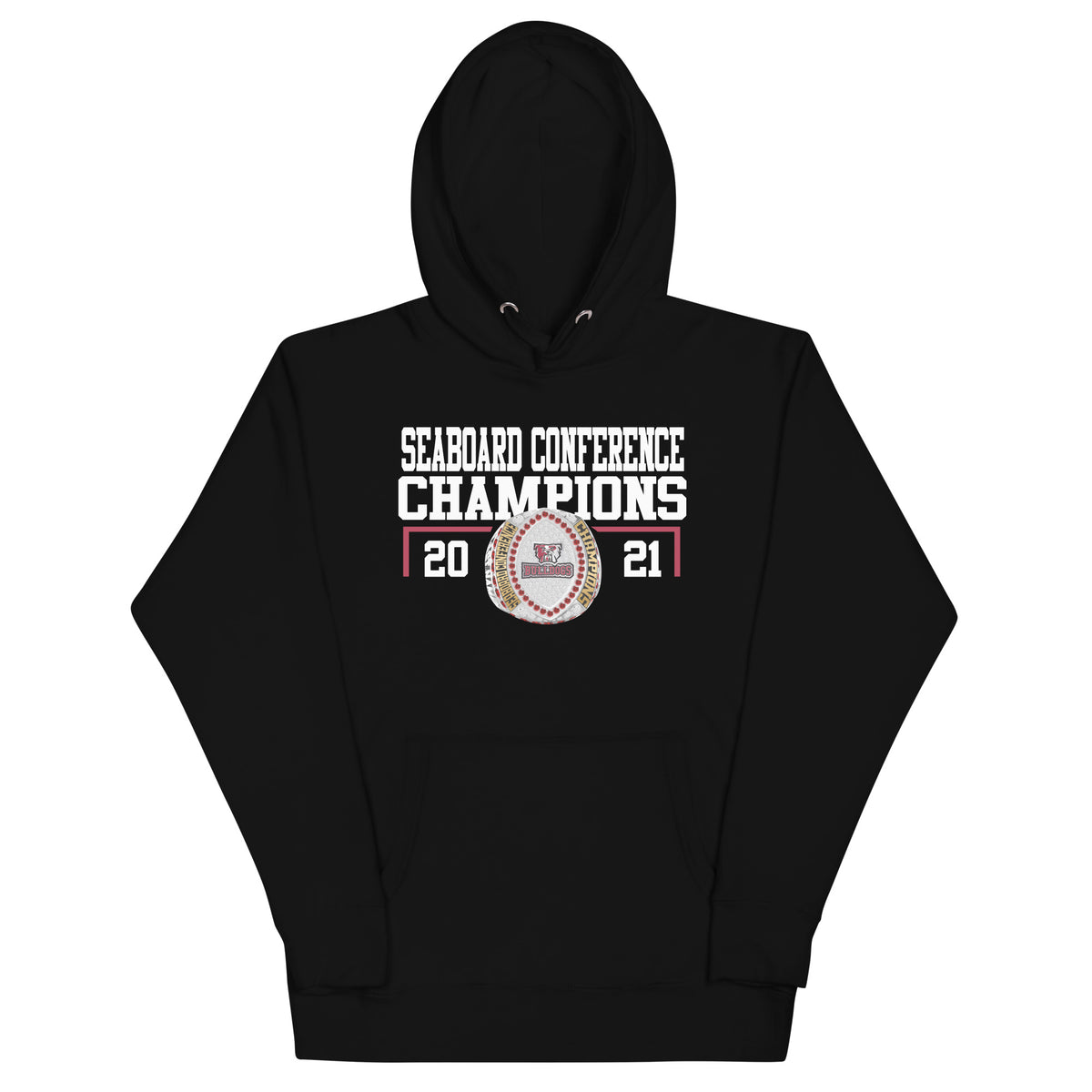 Thaddeus Stevens College Football 2021 Conference Silver Finish Championship Ring Unisex Hoodie